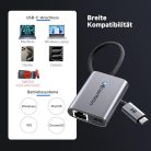 Cable Matters USB C Ethernet adapter 140W töltéssel gigabites Ethernet, USB C - outlet termék