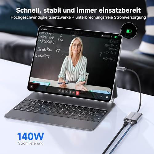 Cable Matters USB C Ethernet adapter 140W töltéssel gigabites Ethernet, USB C - outlet termék