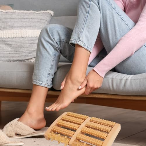 Fa lábmasszírozó hengerek - izom masszázs labdával, talpreflexológia - outlet termék