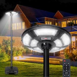   Solar kerti lámpa H200cm fénypózna, 750 LED, mozgásérzékelő és fényérzékelő, vízzel - outlet termék