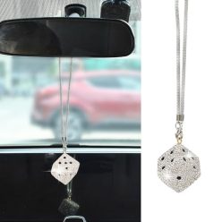   Blueshyhall kocka medál autó visszapillantó tükörre, csillogó kocka medál strasszból - outlet termék