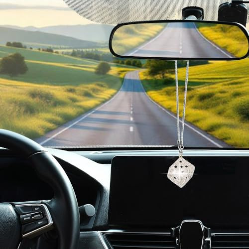 Blueshyhall kocka medál autó visszapillantó tükörre, csillogó kocka medál strasszból - outlet termék