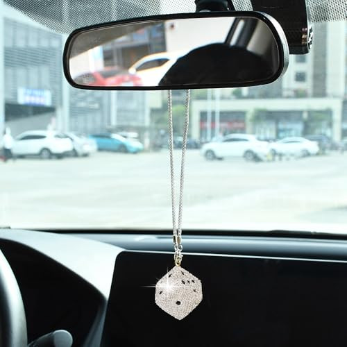 Blueshyhall kocka medál autó visszapillantó tükörre, csillogó kocka medál strasszból - outlet termék