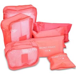   5 darabos kompressziós csomagoló kockák nőknek piros - outlet termék