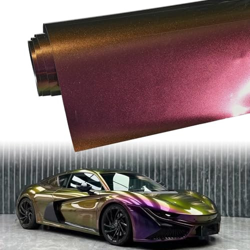 Blueshyhall autófólia színváltós, lila zöld arany fényes metál csillogó - outlet termék