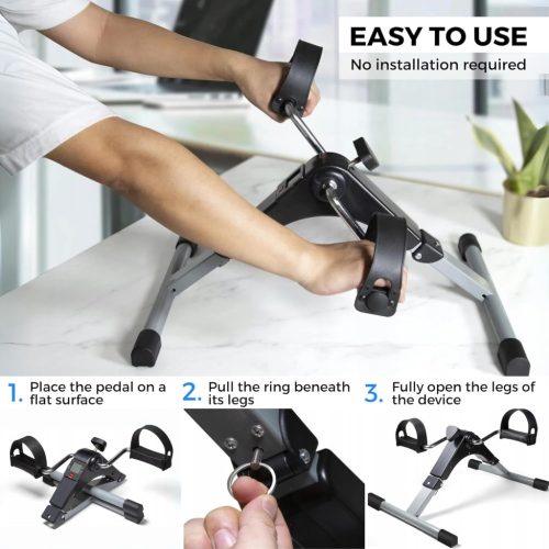 Pedaleador összecsukható mini elliptikus edző állítható ellenállás, kijelző - outlet termék