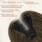 RUWISS hajtincs valódi haj nőknek barna, sima, klipszes - outlet termék