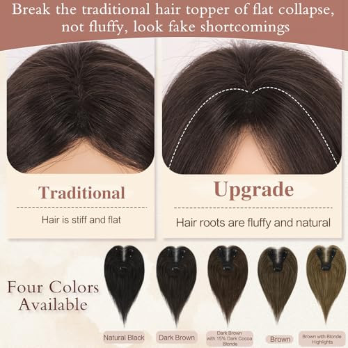 RUWISS hajtincs valódi haj nőknek barna, sima, klipszes - outlet termék