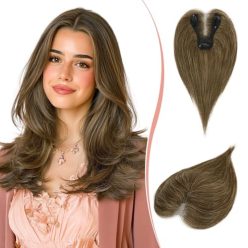   Ruwiss hajtincs valódi haj nőknek barna szőke melírral sima hajtincs klipszes hajrész - outlet termék