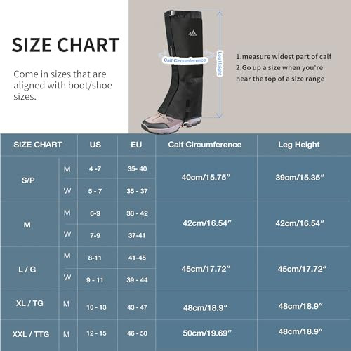 Unigear 1000D vízálló lábszárvédő túrázáshoz - outlet termék