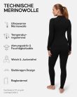 DANISH ENDURANCE Merino aláöltözet nőknek fekete, S - outlet termék
