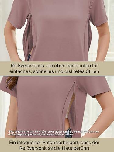 Love2Mi 3/4 darabos szett szoptatós póló rejtett cipzárral rövid ujjú, kismama - outlet termék