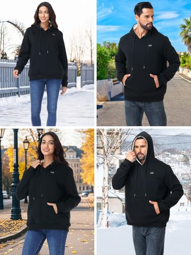 WUEAOA fűthető kapucnis pulóver, unisex, 30% nagyobb fűtési felület grafén - outlet termék