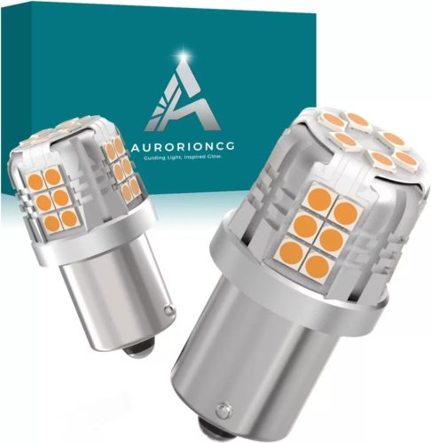 AURORIONCG 2 darab sárga borostyán 581 izzók 150° 7.5W 800LM DC 12V - outlet termék