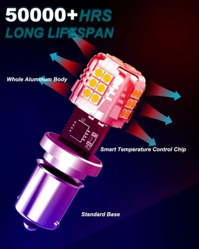 AURORIONCG 2 darab sárga borostyán 581 izzók 150° 7.5W 800LM DC 12V - outlet termék