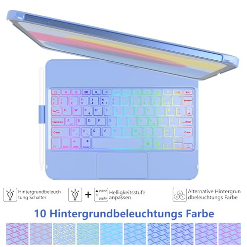 TQQ billentyűzet tok iPad A16 11. generáció 2025/10. generáció 2022 11/10,9 hüvelyk - outlet termék