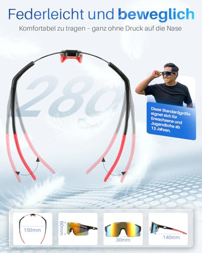 Fahrrad-Brille UV400 sport napszemüveg nők, férfiak, 2 cserélhető lencsével - outlet termék