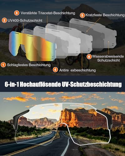 Fahrrad-Brille UV400 sport napszemüveg nők, férfiak, 2 cserélhető lencsével - outlet termék