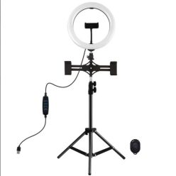   Puluz PKT3070B LED gyűrűs lámpa (26cm, 3x okostelefon tartó) - outlet termék