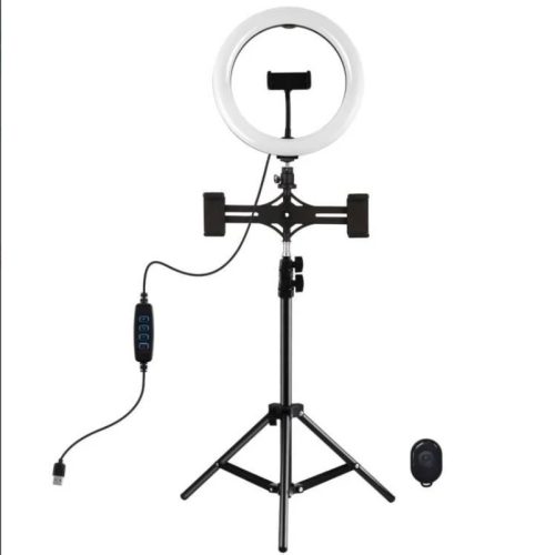 Puluz PKT3070B LED gyűrűs lámpa (26cm, 3x okostelefon tartó) - outlet termék