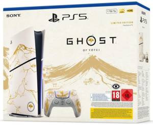 PS5 konzol 1TB Ghost Of Yotei Gold limitált kiadás fehér slim (ITA)