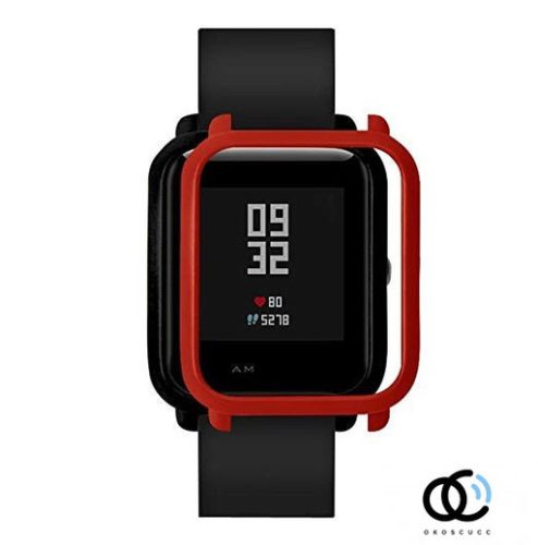 Amazfit BIP okosóra keretek - egyszínű, műanyag, piros, piros