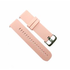   22 mm cserélhető szilikon szíj okosórához - 22 mm, púder színű, púder színű, recés, S, szilikon