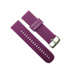   22 mm cserélhető szilikon szíj okosórához - 22 mm, lila, lila, recés, S, szilikon