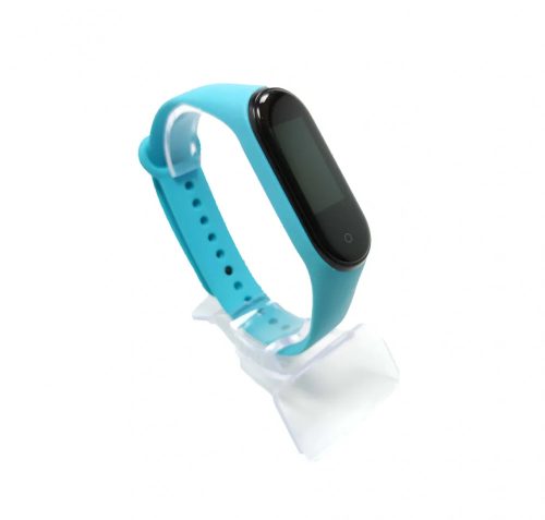 Xiaomi Mi band 3 / 4 szíjak - egyszínű, szilikon, türkiz, türkizkék