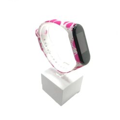   Xiaomi Mi band 3 / 4 szíjak - orchidea, rózsaszín, szilikon, virágos