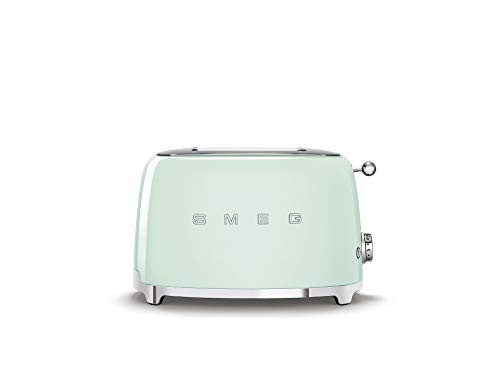 Smeg TSF01PGEU kenyérpirító (2 szeletes, 6 fokozat, melegítő, kiolvasztó, bagel funkció, morzsatálca, 950W, pasztellzöld)