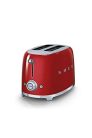Smeg TSF01RDEU kenyérpirító (2 szeletes, 6 fokozat, melegítő, kiolvasztó, bagel funkció, morzsatálca, 950W, piros)