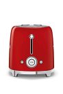 Smeg TSF01RDEU kenyérpirító (2 szeletes, 6 fokozat, melegítő, kiolvasztó, bagel funkció, morzsatálca, 950W, piros)