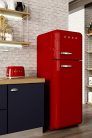 Smeg TSF01RDEU kenyérpirító (2 szeletes, 6 fokozat, melegítő, kiolvasztó, bagel funkció, morzsatálca, 950W, piros)