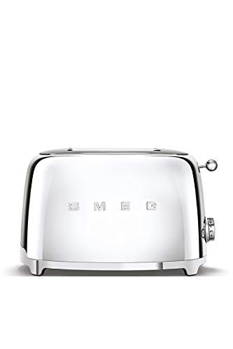 Smeg TSF01SSEU kenyérpirító (2 szeletes, 6 fokozat, melegítő, kiolvasztó, bagel funkció, morzsatálca, 950W, króm)