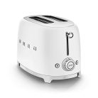 Smeg TSF01WHMEU kenyérpirító (2 szeletes, 6 fokozat, melegítő, kiolvasztó, bagel funkció, morzsatálca, 950W, matt fehér)