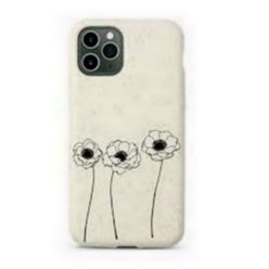   Biológiailag lebomló telefontok (Iphone 13) - fehér, virágok