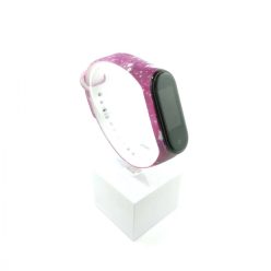   Xiaomi Mi band 3 / 4 szíjak - kozmosz, lila, nonfiguratív, szilikon