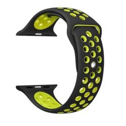   Apple Watch 1-3 szíjak - fekete, fekete-sárga, lyukacsos, szilikon