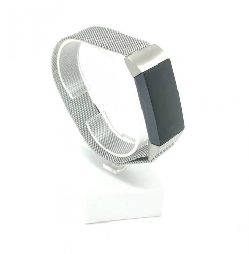 Fitbit Charge 3/4 szíjak - ezüst, ezüst, fém, L, milánói