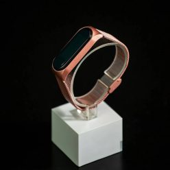   Xiaomi Mi band 5 / 6 szíjak - egyszínű, fém, rózsaarany, rózsaarany