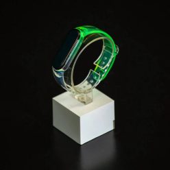   Xiaomi Mi band 5 / 6 szíjak - átlátszó, átmenetes, szilikon, zöld