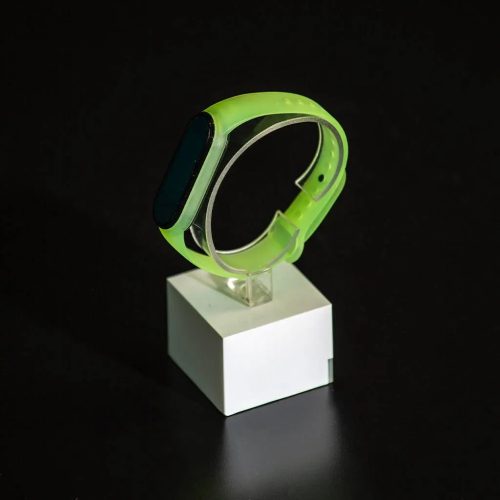 Xiaomi Mi band 5 / 6 szíjak - átlátszó, neon, szilikon, zöld