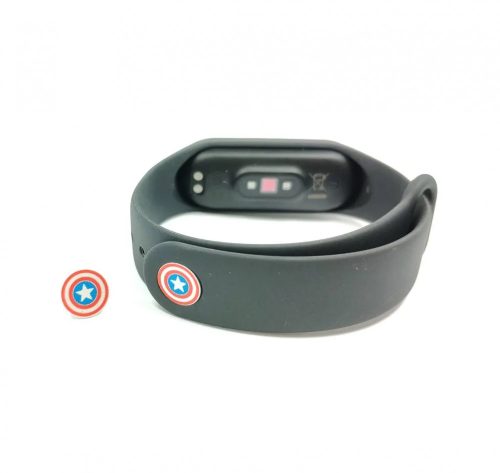 Xiaomi Mi Band 2 - 6 szíj rögzítő pöcök - FÉM - Captain America mintás